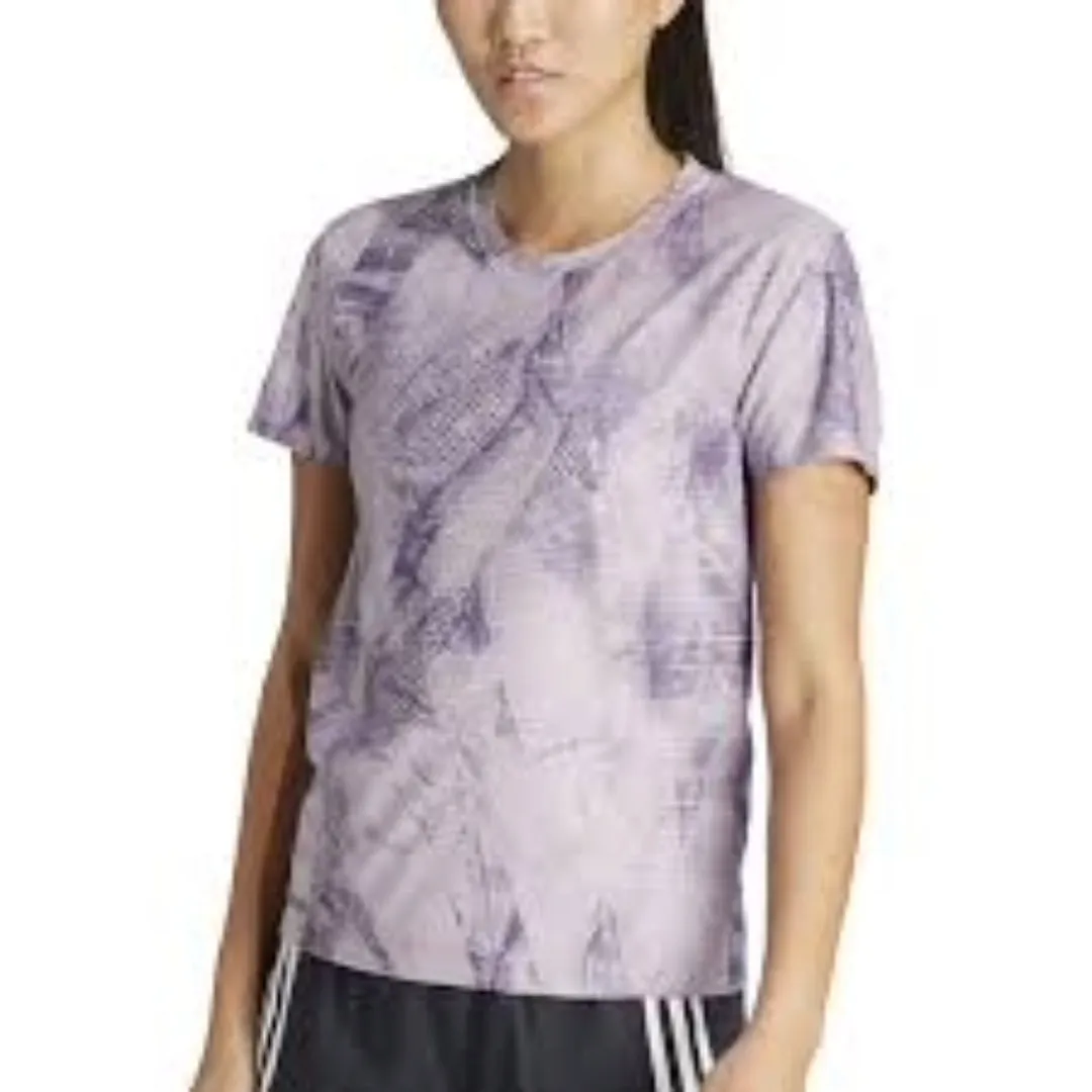 (WMNS) adidas Ultimateadidas Allover Print T-Shirt Asia Sizing 'Purple' IL7177 sold by KicksCrew product image thumbnail 2