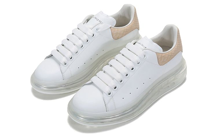 (WMNS) Alexander McQueen Clear Sole Oversized Sneaker 'Beige Embossed Suede Crocodile' 650796WHZ4V9728 sold by KicksCrew product image thumbnail 3