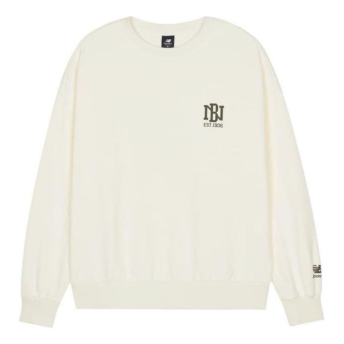 New Balance Logo Print Sweatshirt 'White' AMT23330-CIC sold by KicksCrew