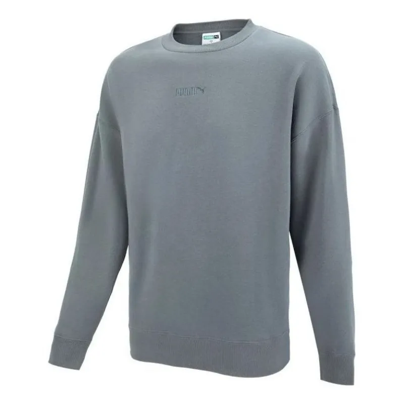 Puma Small Logo Crew Neck Sweatshirt 'Grey' 534365-44 sold by KicksCrew