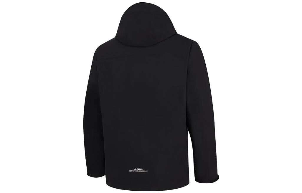 Li-Ning Logo 3-in-1 Polar Fleece Hooded Jacket 'Black' AWBT015-5 sold by KicksCrew product image thumbnail 2