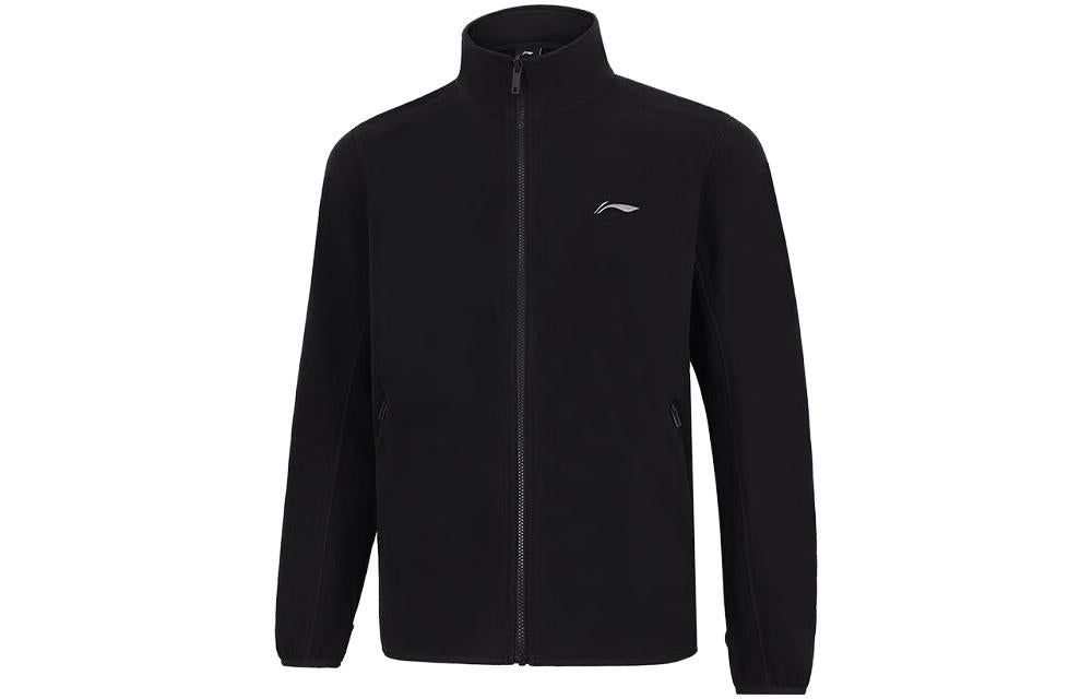 Li-Ning Logo 3-in-1 Polar Fleece Hooded Jacket 'Black' AWBT015-5 sold by KicksCrew product image thumbnail 3