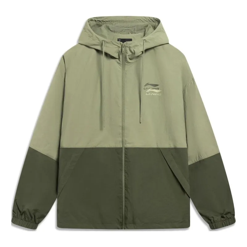Li-Ning Graphic Color Block Windbreaker 'Green' AFDT523-3 sold by KicksCrew