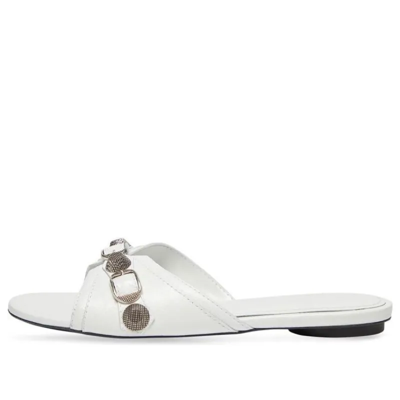 (WMNS) Balenciaga Cagole Sandals 'White Arena Lambskin' 694342WAD4E9081 sold by KicksCrew