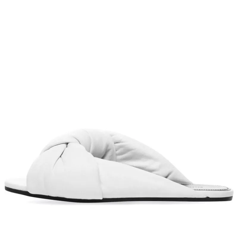 (WMNS) Balenciaga Drapy Flat Sandals 'White' 636576WA2M09002 sold by KicksCrew