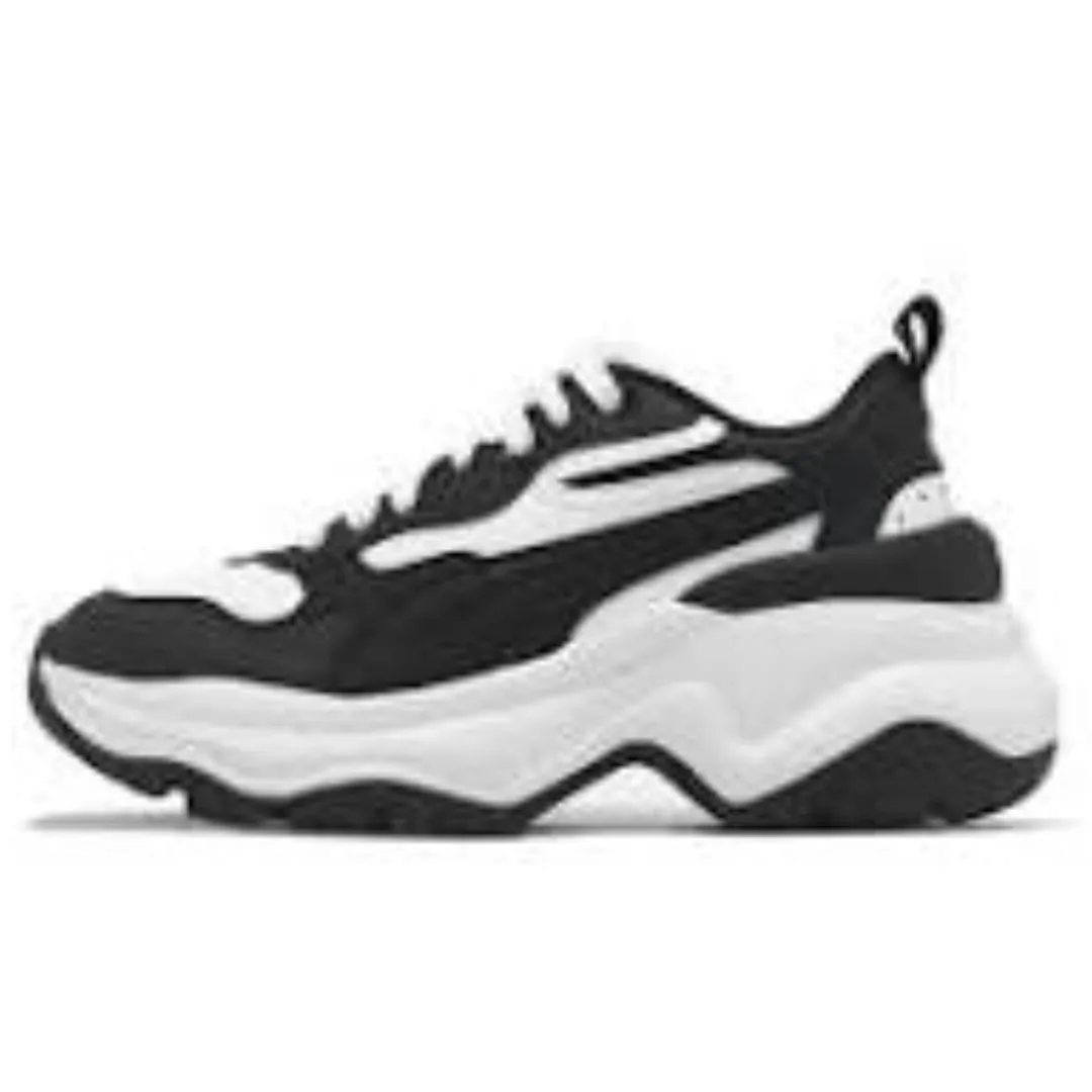(WMNS) PUMA Cilia Wedge 'Black White' 393915-07 sold by KicksCrew