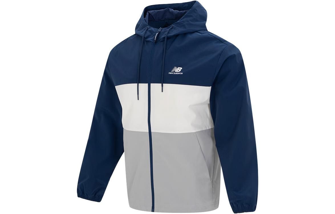 New Balance Lifestyle Hooded Jacket 'Blue White Grey' 5AD38011-NV sold by KicksCrew product image thumbnail 2