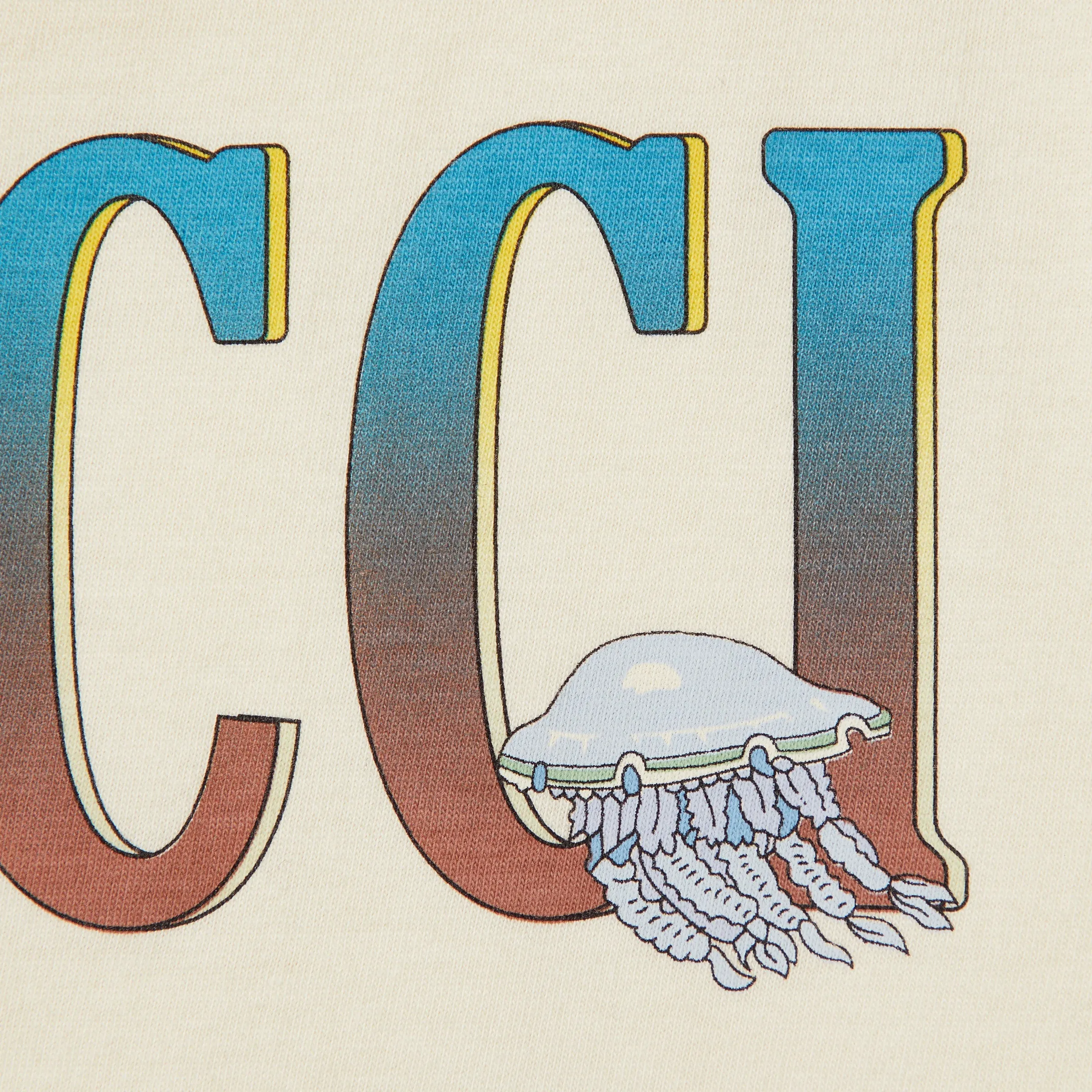 (GS) Gucci Printed Cotton T-shirt 'White' 547559-XJGJA-9079 sold by KicksCrew product image thumbnail 4