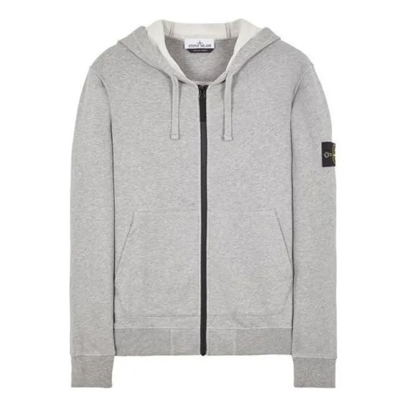 STONE ISLAND Zip Hoodie 'Grey' 791564251-A0M64 sold by KicksCrew