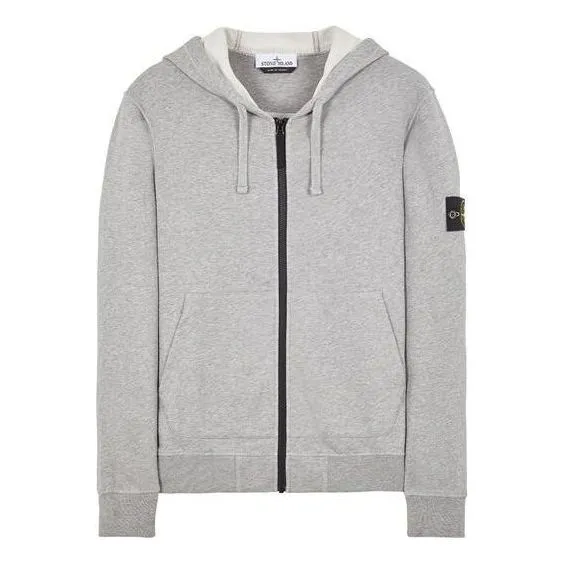 STONE ISLAND Zip Hoodie 'Grey' 791564251-A0M64 sold by KicksCrew