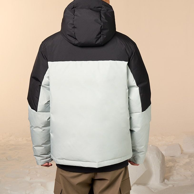 adidas Colorblock Hooded Down Jacket 'Black White' IT8723 sold by KicksCrew product image thumbnail 3