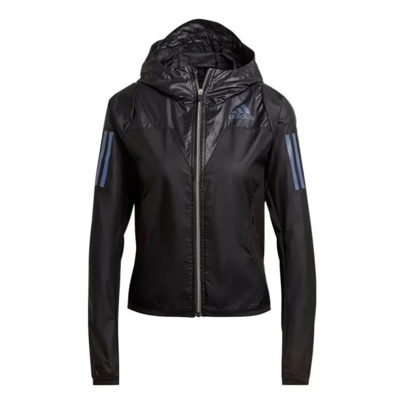 (WMNS) adidas Adizero Running Jacket Asia Sizing 'Black' H57761 sold by KicksCrew
