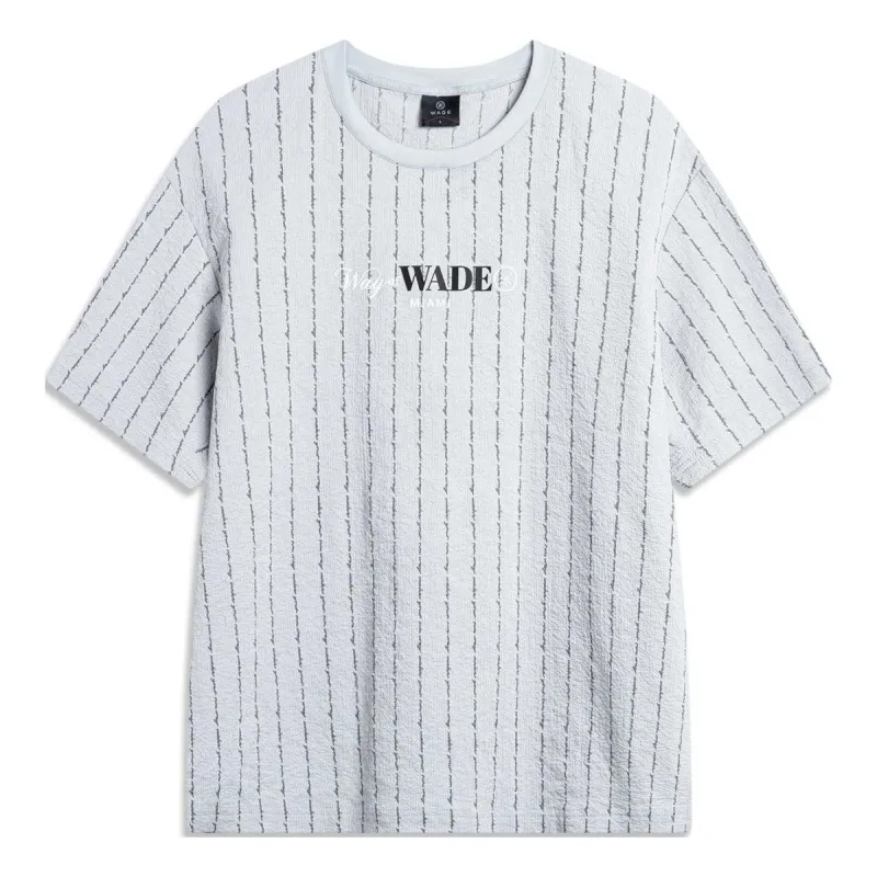 Li-Ning Way Of Wade Striped Graphic T-shirt 'Grey' ATSU347-6 sold by KicksCrew