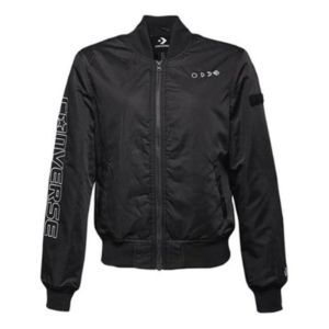 (WMNS) Converse Casual Sports Short Stand Collar Jacket 'Black' 10007511-A02 sold by KicksCrew