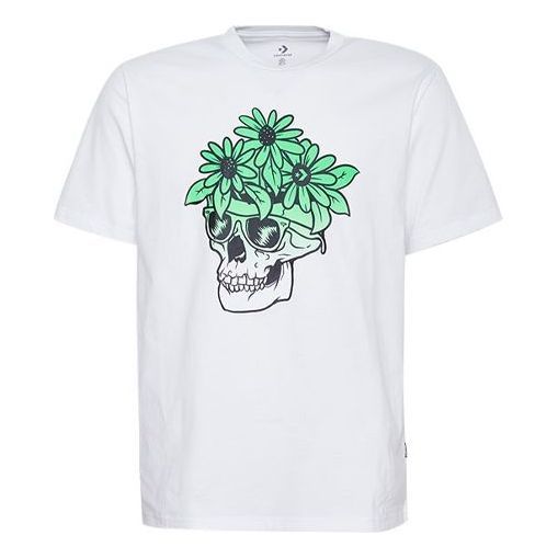 Converse Skull Flowers Sunglasses T-Shirt 'White' 10017860-A01 sold by KicksCrew