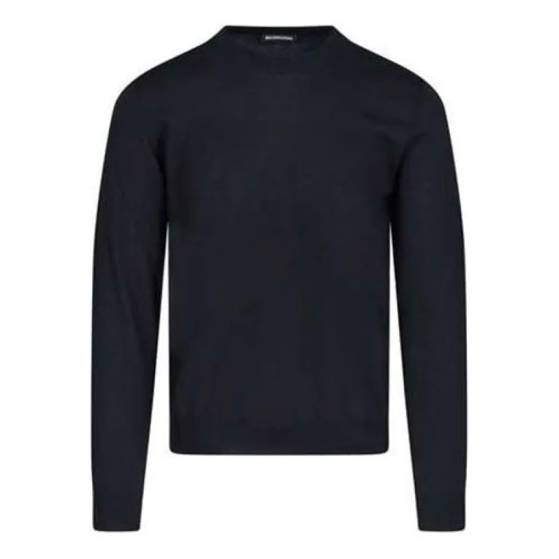 Balenciaga Back Print Interlocked BB Sweatshirt 'Black Blue' 583117T14391710 sold by KicksCrew