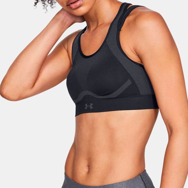 (WMNS) Under Armour Vanish Seamless Mid Bra 'Black' 1344326-001 sold by KicksCrew product image thumbnail 3