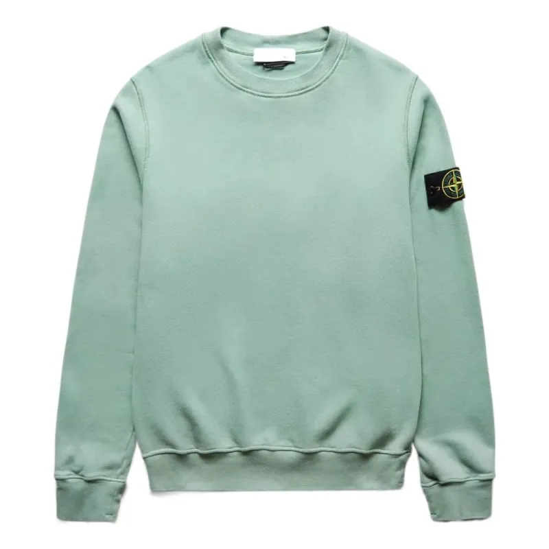 STONE ISLAND Logo Patch Sweatshirt 'Green' 771563020-V0055 sold by KicksCrew