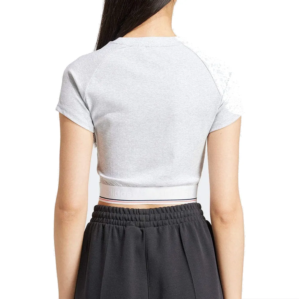 (WMNS) adidas CS Rib T-Shirt 'White' IS2318 sold by KicksCrew product image thumbnail 3