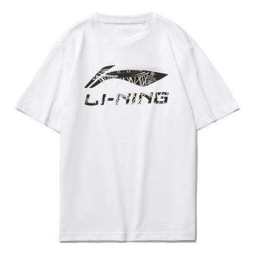 Li-Ning Big Graphic Loose Fit T-shirt 'White' AHSR543-1 sold by KicksCrew