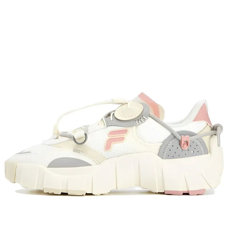 (WMNS) FILA FUSION Athletics Sneakers 'White Grey' T12W321201FGS sold by KicksCrew