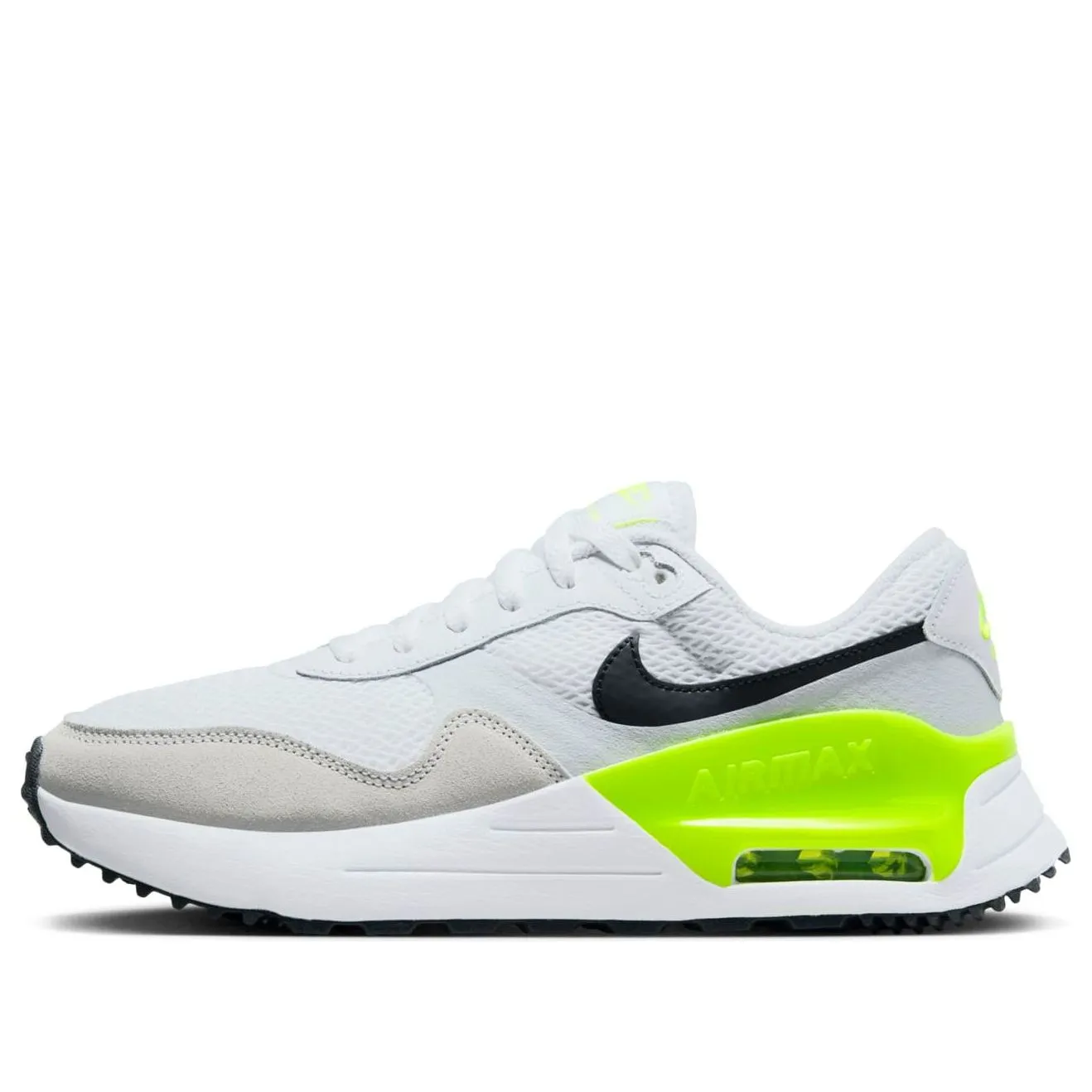 (WMNS) Nike Air Max SYSTM 'White Black Volt' DM9538-104 sold by KicksCrew