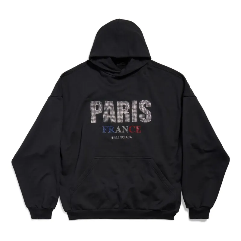 WMNS) Balenciaga I Love Paris Balenciaga Hoodie Large Fit