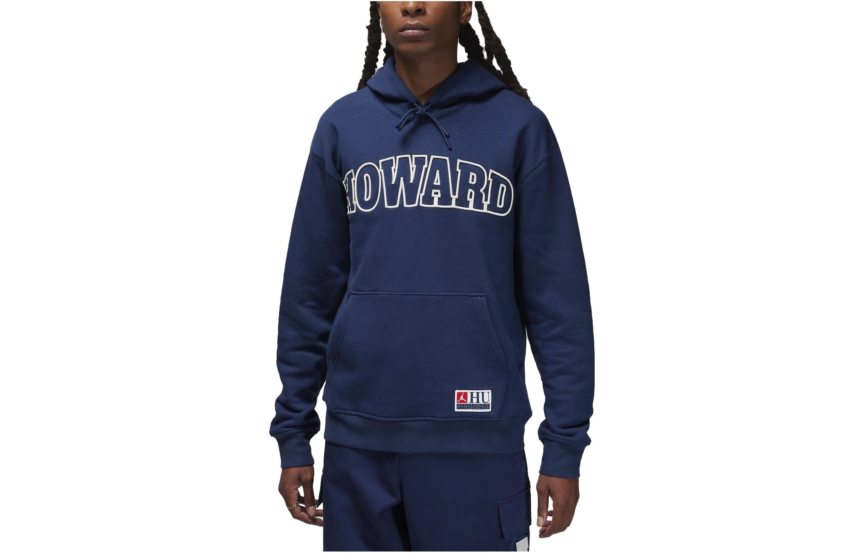 Air Jordan x Howard University Pullover Hoodie 'Navy' FJ9323-419 sold by KicksCrew product image thumbnail 2