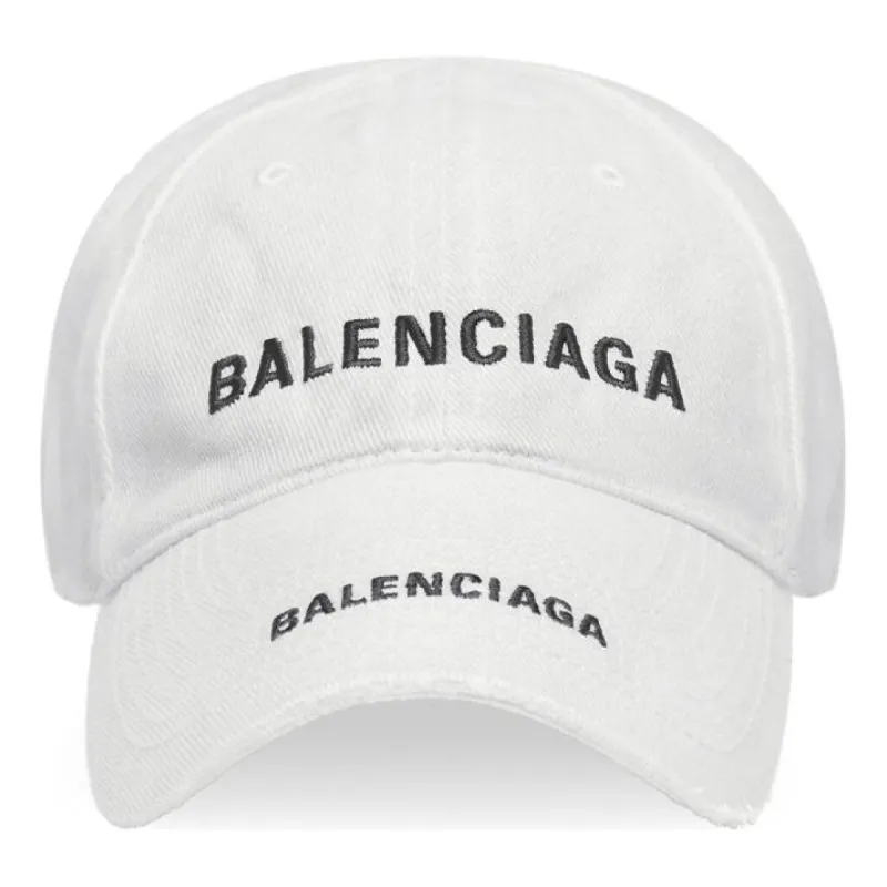 Balenciaga Double Logo Cap 'White' 744273415B39160 sold by KicksCrew