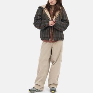 Stussy Wool Stripe Work Jacket 'Brown' 1156061 sold by KicksCrew
