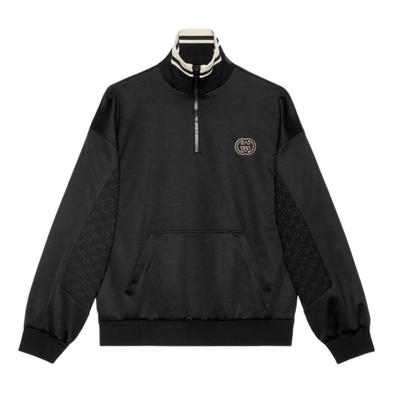 Gucci Technical Jersey Half Zip Jacket 'Black' 768614-XJF4A-1043 sold by KicksCrew