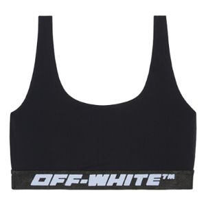 (WMNS) Off-White Logo Band Sports Bra Top 'Black' OWVO047C99JER0011000 sold by KicksCrew
