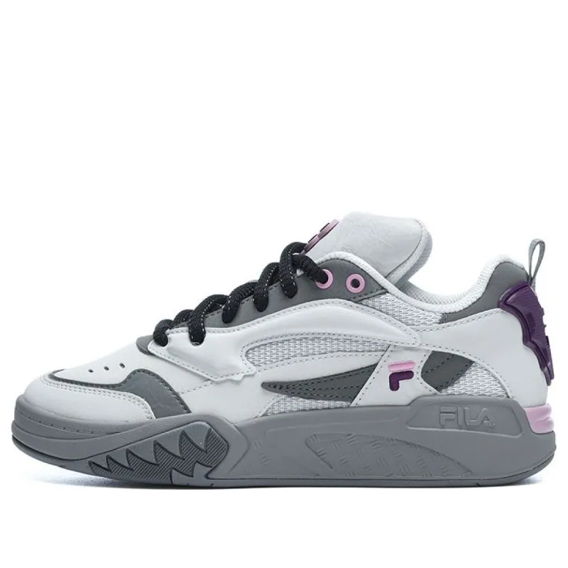 (WMNS) FILA FUSION Desperado Vintage Basketball Shoes 'White Grey Purple' T12W313203FVQ sold by KicksCrew