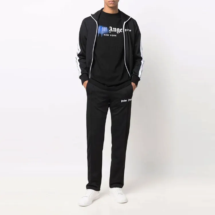 Palm Angels SS22 Classic Track Jacket 'Black White' PMBD001C99FAB0011001 sold by KicksCrew product image thumbnail 4