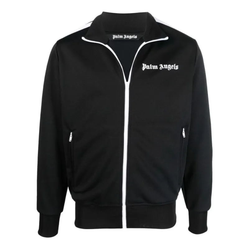 Palm Angels SS22 Classic Track Jacket 'Black White' PMBD001C99FAB0011001 sold by KicksCrew