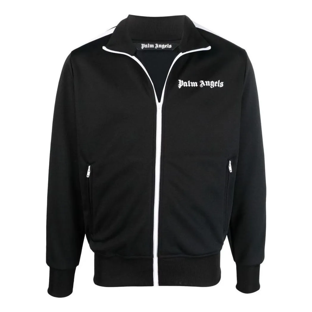 Palm Angels SS22 Classic Track Jacket 'Black White' PMBD001C99FAB0011001 sold by KicksCrew