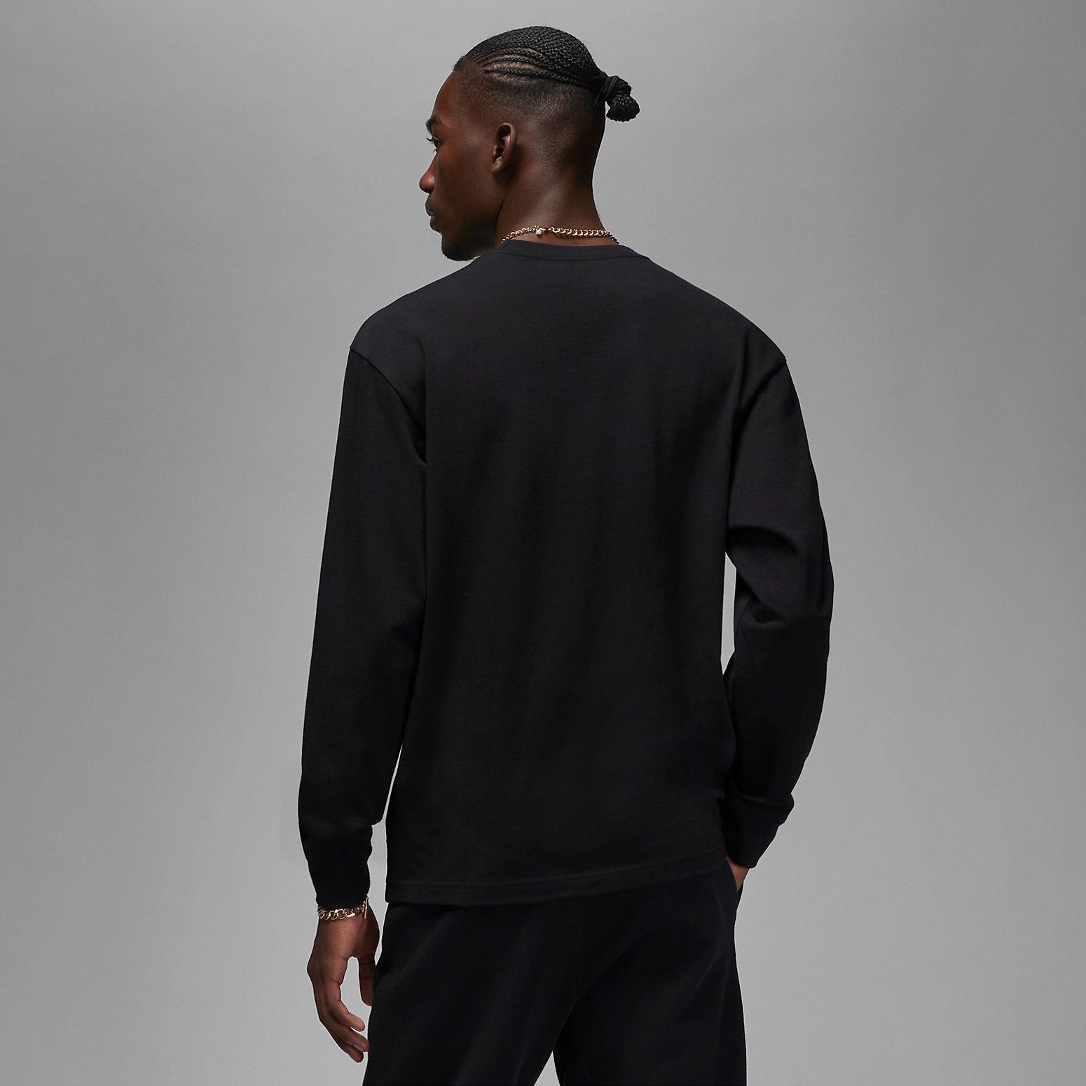 Air Jordan Wordmark Long Sleeve T-Shirt 'Black' FJ0702-010 sold by KicksCrew product image thumbnail 2
