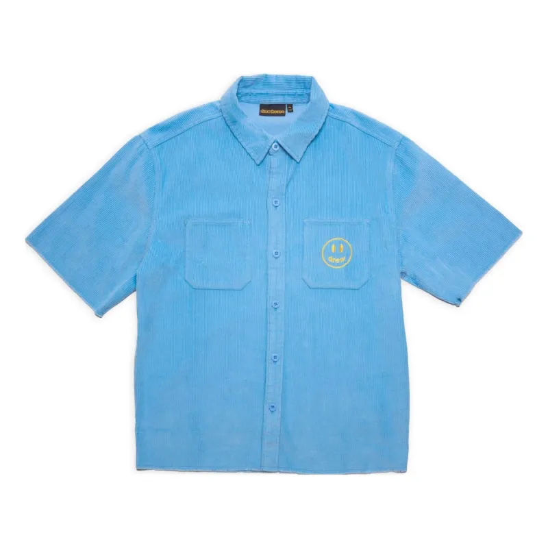 Drew House Corduroy Shirt 'Pacific Blue' DR-SS22-986 sold by KicksCrew