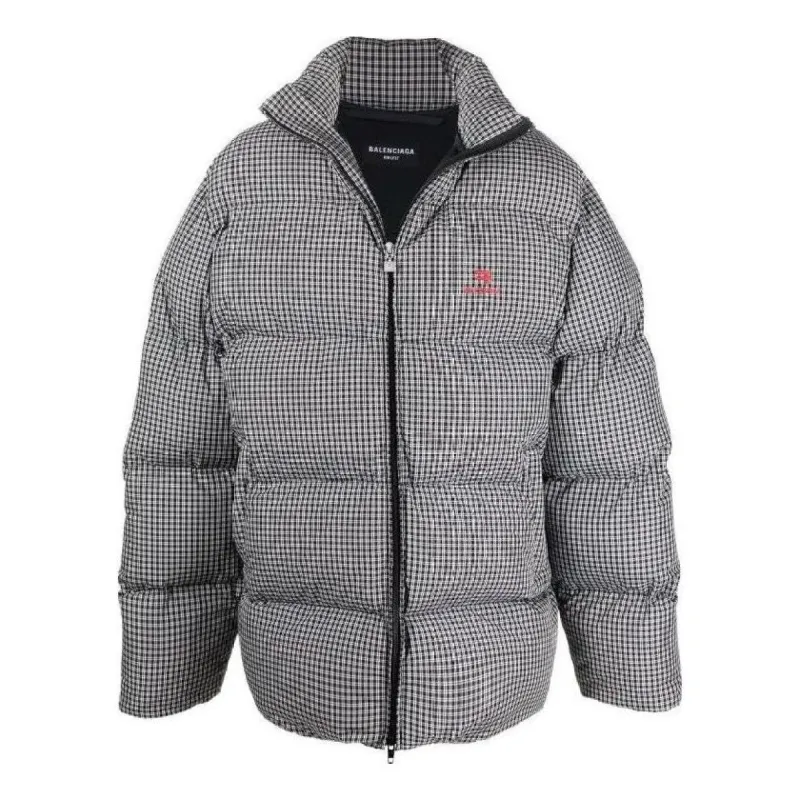 Balenciaga Sporty B Puffer Jacket 'Black White' 681440TLO361070 sold by KicksCrew