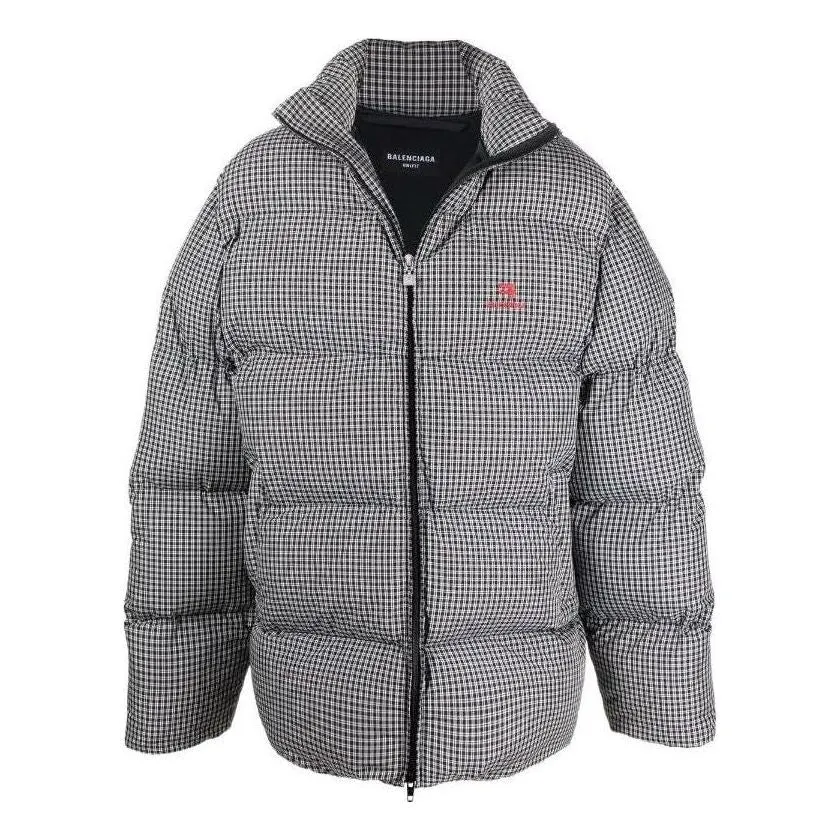 Balenciaga Sporty B Puffer Jacket 'Black White' 681440TLO361070 sold by KicksCrew