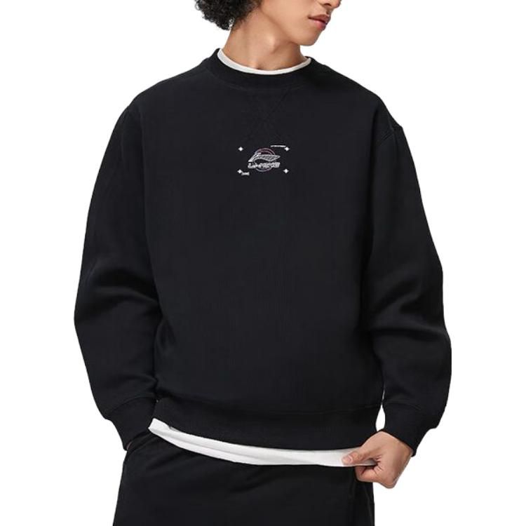 Li-Ning Logo Print Classic Pullover 'Black' AWDT063-2 sold by KicksCrew product image thumbnail 3