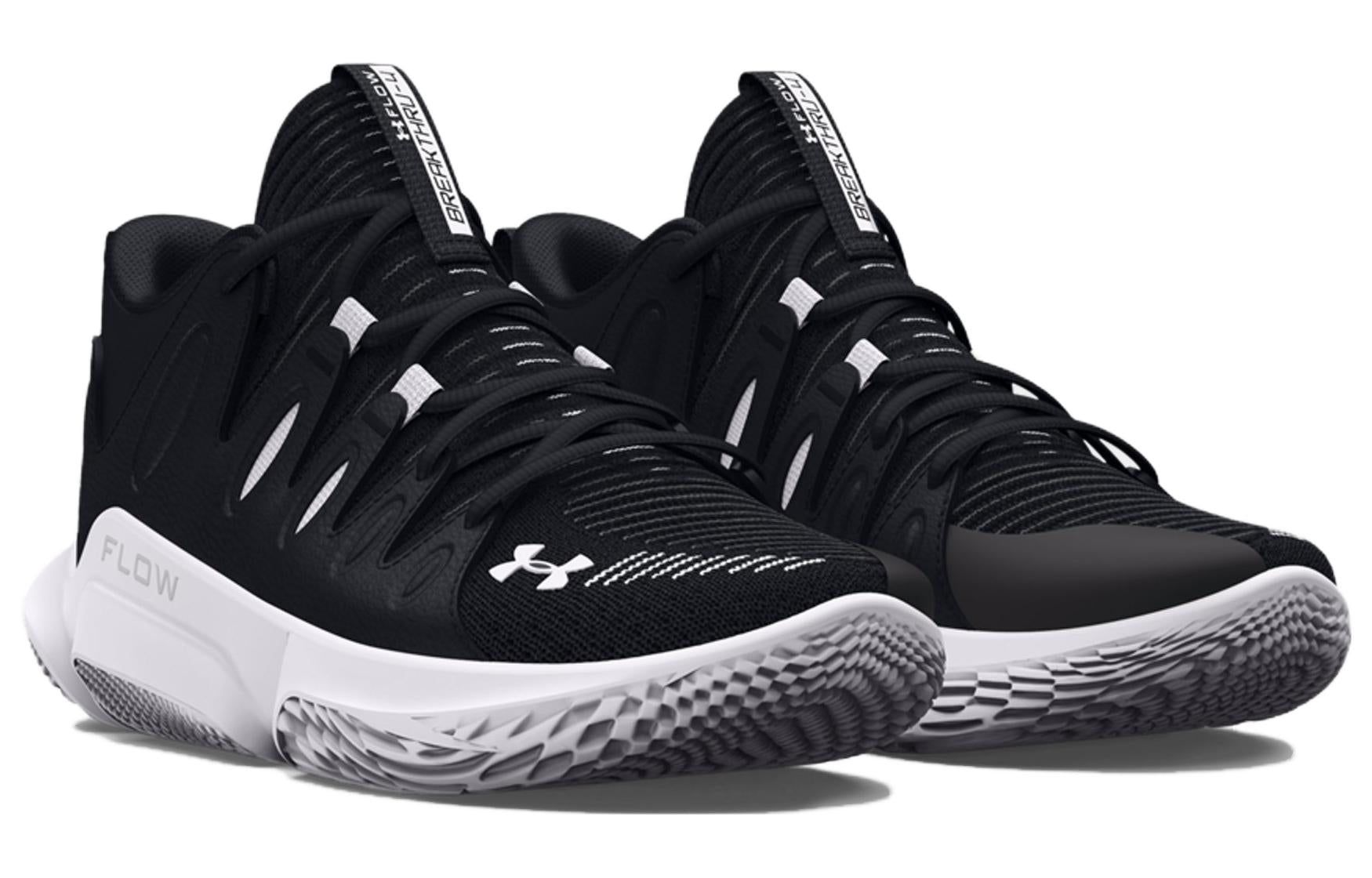 (WMNS) Under Armour Flow Breakthru 4 Basketball Shoes 'Black White' 3026641-002 sold by KicksCrew product image thumbnail 3