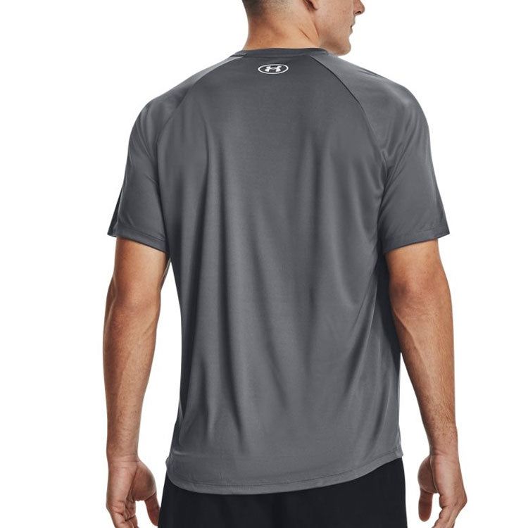 Under Armour Velocity Logo Print Round Neck Training T-shirt 'Grey' 1377141-012 sold by KicksCrew product image thumbnail 4