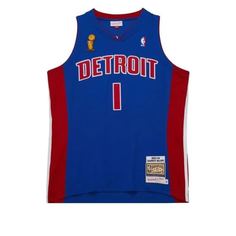Mitchell & Ness x NBA Detroit Pistons 2004 Dark Finals Jersey 'Chauncey Billups 1' AJY46499-DPI03CBIROYA sold by KicksCrew