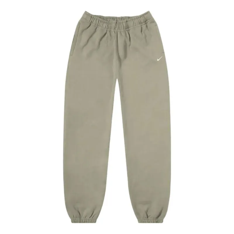(WMNS) Nike Solo Swoosh Fleece Pants 'Light Army Olive' CW5565-320 sold by KicksCrew