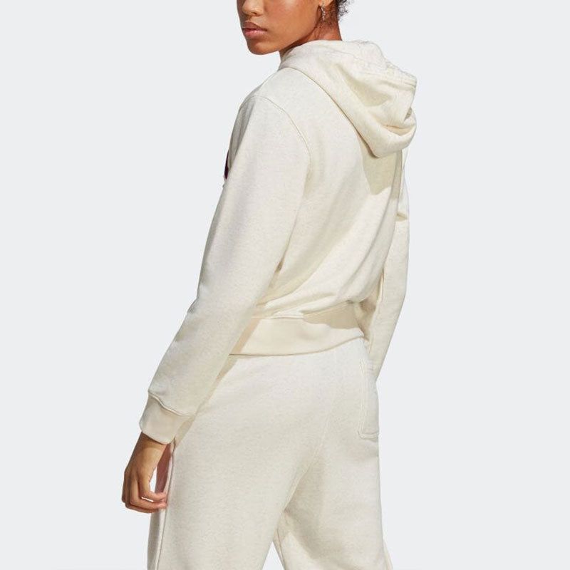 (WMNS) Adidas Originals Small Logo Hoodies 'White' IC5229 sold by KicksCrew product image thumbnail 3