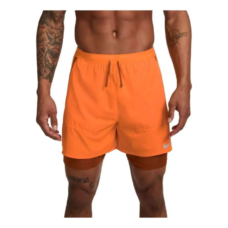 Nike Dri-FIT Stride Hybrid 5" Running Shorts 'Orange' DM4757-885 sold by KicksCrew