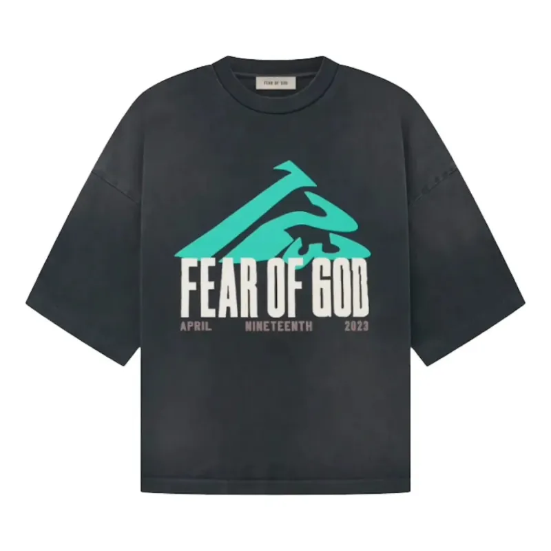 Fear of God x RRR123 Mountain T-Shirt 'Black' FOG123-12-001-1 sold by KicksCrew