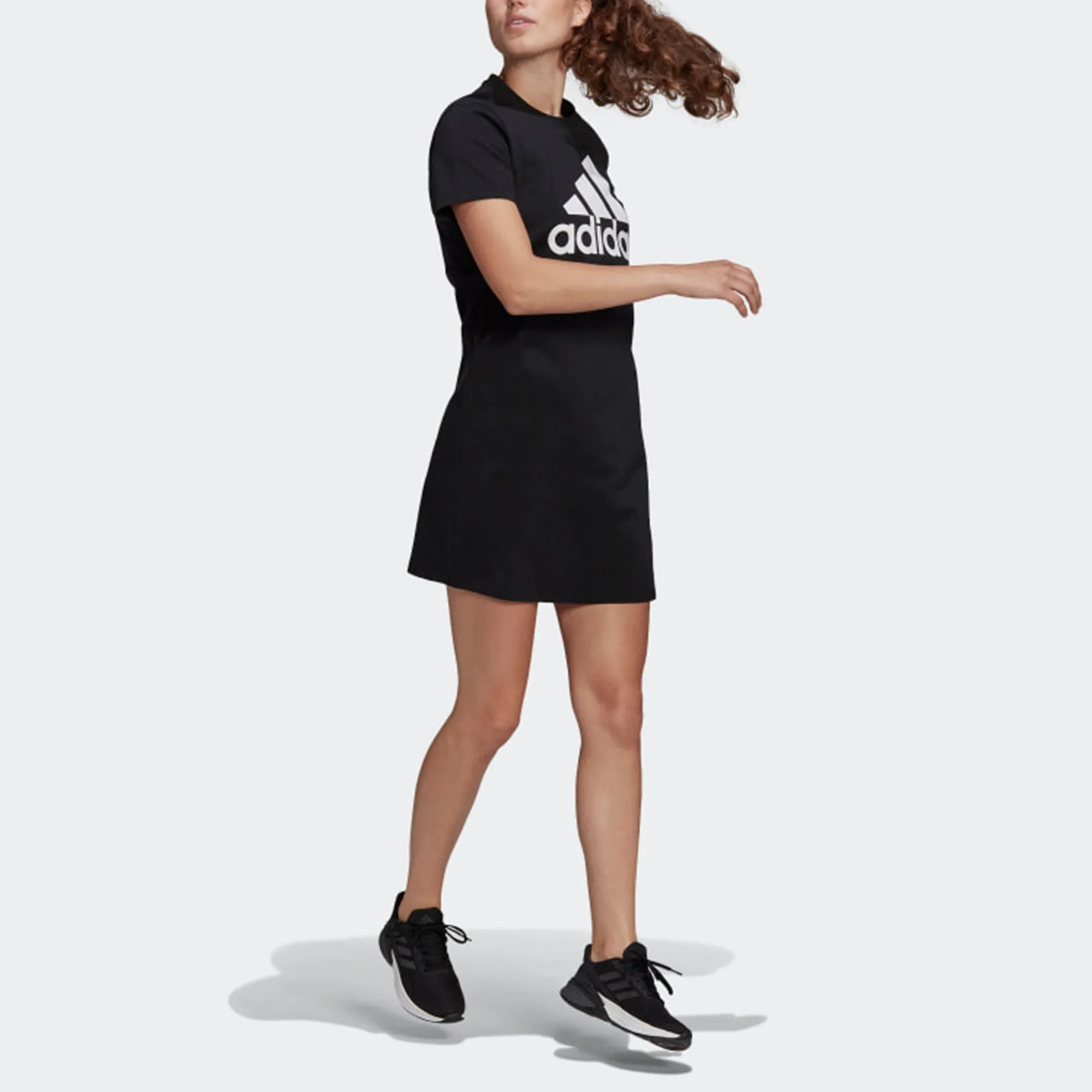 (WMNS) adidas Essentials Logo Dress Asia Sizing 'Black White' GM5588 sold by KicksCrew product image thumbnail 4