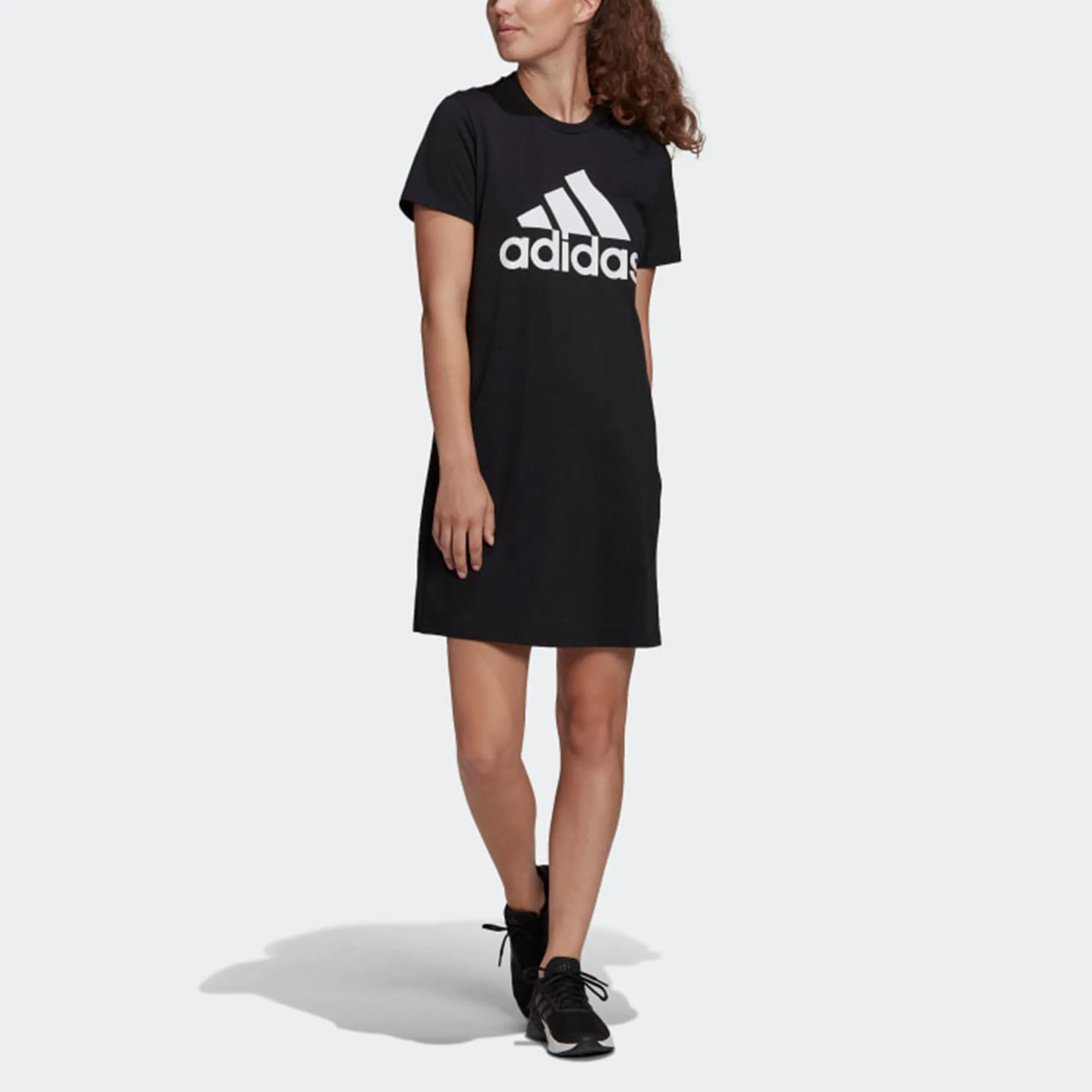 (WMNS) adidas Essentials Logo Dress Asia Sizing 'Black White' GM5588 sold by KicksCrew product image thumbnail 2